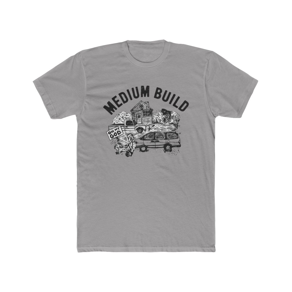 Oh My God T Shirt | Medium Build - alternate angle 2, merchandise